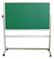 Доска меловая - магнитная зеленая 100х150 вращ. мобильн Россия-Корея 71692