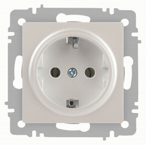 ЭРА Intro Accent мех. роз. СУ 1 мест. (земля), 16А 250В, перламутр 6-202-06