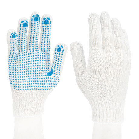 Перчатки х/б, ПВХ покрытие, "Точка", 7 класс