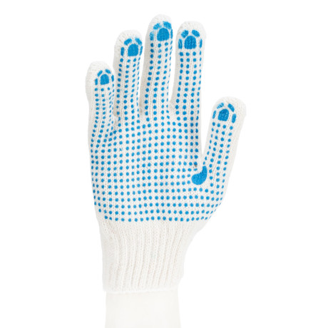 Перчатки х/б, ПВХ покрытие, "Точка", 7 класс