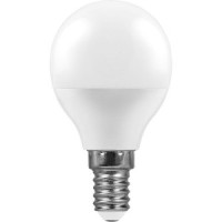 Feron шар G45 E14 9W(840lm) 6400K 6K матовая 82x45, LB-550 25803