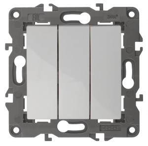 ЭРА 14 Elegance мех. выкл. СУ 3 кл. 10А,250В, белый 14-1107-01 автоклеммы 3592