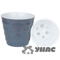 Горшок &quot;Лаура&quot; 2,3л Антрацит ЛР17-12Ливингрин(12)