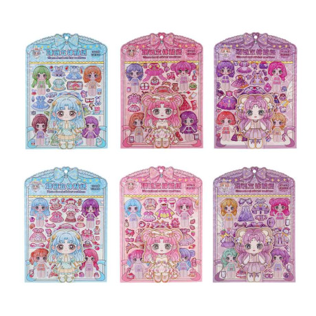 Набор для творчества с наклейками бумага, PP, PVC, 20х30см, 6 дизайнов