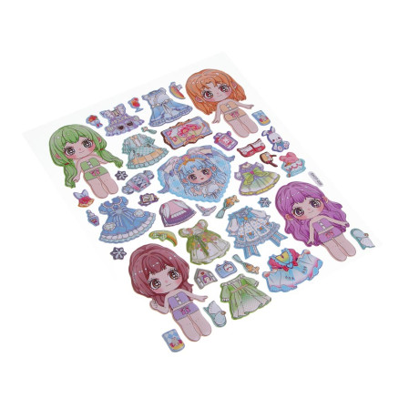 Набор для творчества с наклейками бумага, PP, PVC, 20х30см, 6 дизайнов