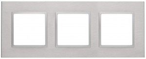ЭРА 14 Elegance рамка СУ 3 мест.металл, алюминий+алюм 14-5203-03 5879