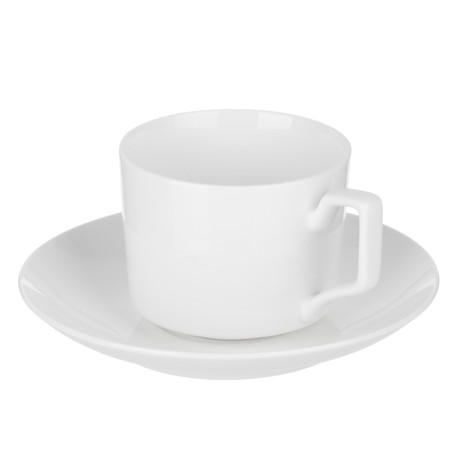 Набор чайный 2 пр., 240мл, MILLIMI, белый, фарфор