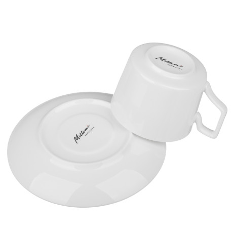 Набор чайный 2 пр., 240мл, MILLIMI, белый, фарфор