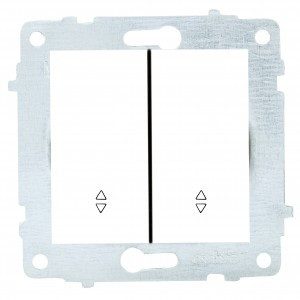 OVIVO мех. выкл. СУ 2 кл. 10А (проходной) белый (ко всем рамкам) 600-000201-211