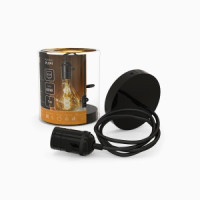 Gauss св-к подвесной E27  Decor PL041 черный E27 1м 110x110x100