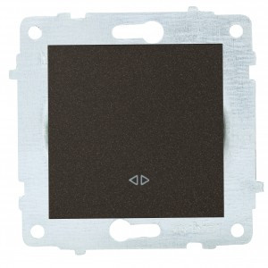 OVIVO мех. выкл. СУ 1 кл. 10А (перекрестный) черный металлик (ко всем рамкам) 600-000217-214