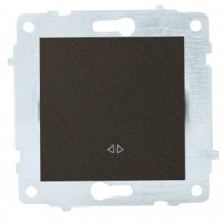 OVIVO мех. выкл. СУ 1 кл. 10А (перекрестный) черный металлик (ко всем рамкам) 600-000217-214