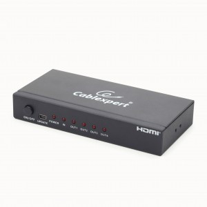 Разветвитель HDMI Cablexpert, HD19F/4x19F, 1 компьютер - 4 монитора, Full-HD, 3D, 1.4v,каскадируемы