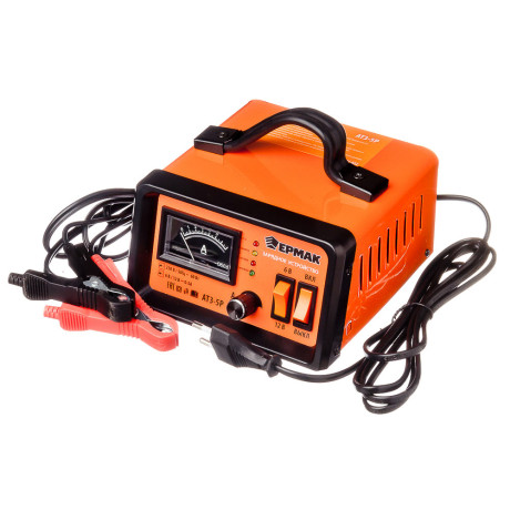 ЕРМАК Зарядное устройство трансформаторное автомат АТЗ-5Р, 0-5A, 6В/12В, металл корпус, регул. тока