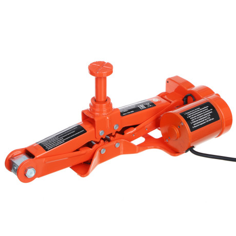 ЕРМАК Домкрат электрический 3 т, 12В, 120-420 мм, 100 Вт, в кейсе, х/б перчатки с ПВХ