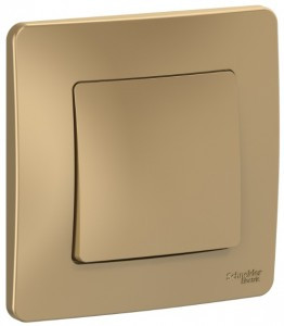 Systeme Electric BLANCA выкл. ОУ 1 кл. 10А титан (пл.осн., с самовозвр., изол.пл.) BLNCA101014 (15!)