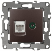ЭРА 12 мех. роз. комп+TV, СУ RJ45+TV Бронза, автоклеммы 12-3110-13 3284