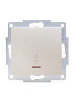 Lezard VESNA мех. выкл. СУ 1 кл. 10А (проходн.) (инд) перламутр (корп. ABS)   742-3088-114