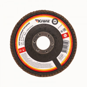 KRANZ Круг лепестковый торцевой, P80, 115х22,2мм KR-90-0007