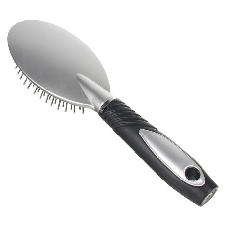 Расческа массажная тм ЮНИLOOK Классика, пластик, 23,8х6см, черно-серая