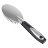 Расческа массажная тм ЮНИLOOK Классика, пластик, 23,8х6см, черно-серая