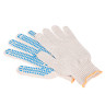 Перчатки вязаные ЛЮКС х/б с ПВХ напылением "Протектор" 5 нитей, Х-нить, 62 гр, белые