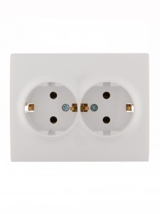 Lezard KARINA роз. СУ 2 мест. 16А земля, керамика бел. (корп. ABS) 707-0200-127