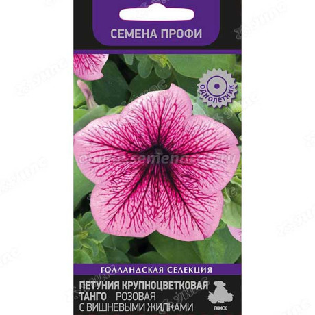 Петуния Танго розовая с красными жилками Поиск Ц