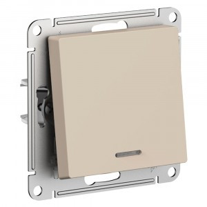 Systeme Electric AtlasDesign мех. выкл. СУ 1 кл. песочный (пл.осн., инд.) ATN001213 (5!)