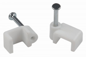 ЭРА скоба плоская пластиковая 5мм белая (уп.10шт, цена за уп) NO-225-282 66653