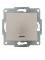 Lezard KARINA мех. выкл. СУ 1 кл. 10А (проходн.) инд. жемчужно-бел. перламутр (корп. ABS) 707-3088-1