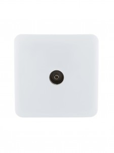 Lezard VIOLA роз. ОУ 1 мест. TV RG6 (проходн.) бел. (корп. ABS) 751-0200-129