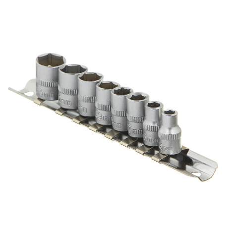 РОКОТ Набор торцевых головок "6 гранные" (8шт) 1/4" 5-6-7-8-9-10-12-13 мм