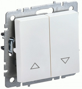 IEK BRITE мех. выкл. жалюзи 10А ВС10-1-5-БрЖ жемч. BR-V15-0-10-K36