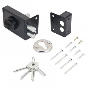 Омега Д-град ЗН 1-2Р черный двухригельный Замок накладной30)