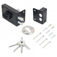 Омега Д-град ЗН 1-2Р черный двухригельный Замок накладной30)