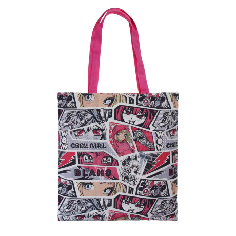 Сумка-шоппер, "Микс коллекций", 38x42см, длина ручек 58 см, внутр. карман, полиэстер, 5 дизайнов