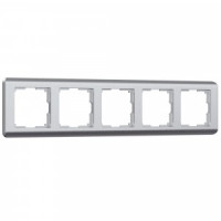 Werkel рамка СУ 5 мест. Stream (серебрян.) (WL12-Frame-05 a034330)W0052106 a051272