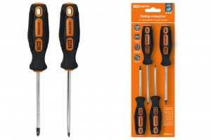 TDM Алмаз набор отв, 4 пр. SL5x75, SL6x100, PH1x75, PH2x100, 2-х комп, магнит, блист. SQ1013-0201