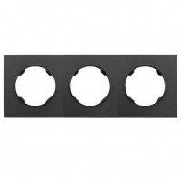 Bylectrica РЕТРО ПРОВАНС квадрат Рамка 3 мест. (ЮЛИГ.735212.500 черный графит)