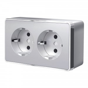 Werkel роз. ОУ 2 мест. 16А земля Gallant (серебряный) W5072106