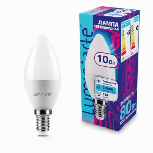 Lumin'arte лампа св/д ЛОН C37 10W E14 (800lm) 6500К 6K 98x37 LSTD-C37-10W6KE14