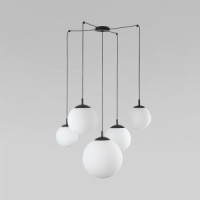 TK Lighting св-к подвес. 5x15W 800х800х2200 пластик черн/белый Esme 4791
