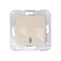 KRANZ DEA мех. выкл. (перекл.) 1кл проходной СУ 10А Беж KR-78-0235