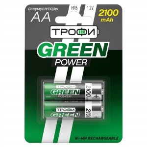 Ак-р Трофи аккумулятор AA/R6 2100mAh Ni-MH BL2