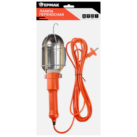 ЕРМАК Лампа переносная, 60вт, 5м