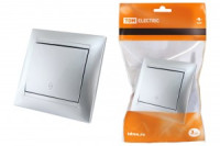 TDM Лама выкл. проходн. СУ 1 кл. 10А серебр.металлик (10!) SQ1815-0206