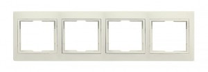 Smartbuy Венера Рамка 4-мест. горизонтальная бежевая  (SBE-01i-00-FR-4)