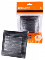 TDM Лама роз. СУ 1 мест. 16А (земля) IP44 с крышкой старинное серебро SQ1815-0667