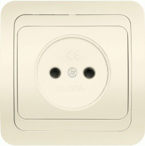 Smartbuy Марс Розетка 1-местная без заземления 10А бежевая, керамика (SBE-02i-10-S1-N-c)